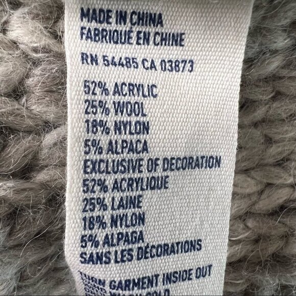 American Eagle Alpaca Wool Blend Knit Sweater Size XS Neutral - Picture 8 of 8